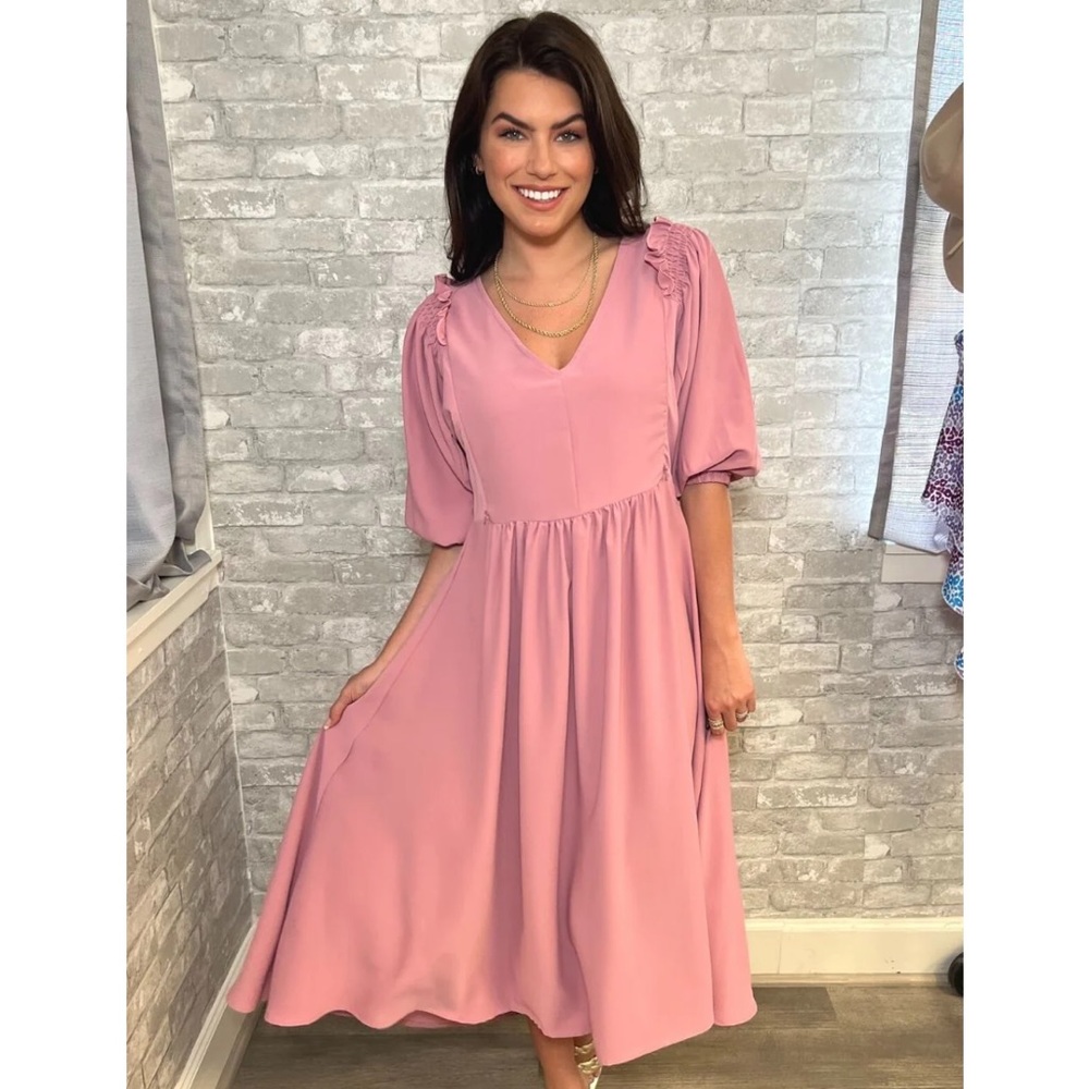 Nursing Queen Dress Pink Midi dress, size small